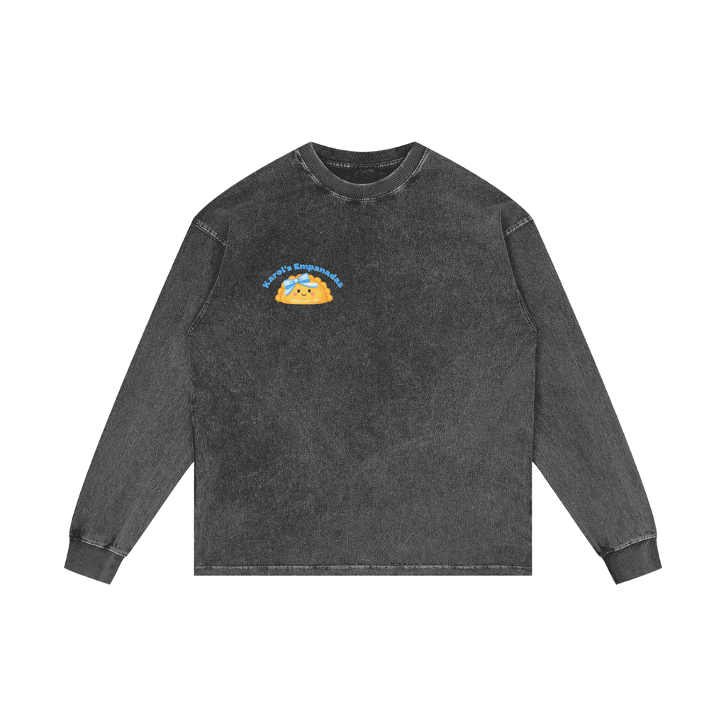 Empanada Acid Wash Oversize Long Sleeve T-Shirt