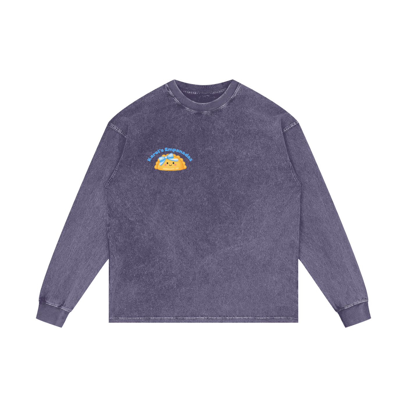 Empanada Acid Wash Oversize Long Sleeve T-Shirt