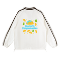 Karol's Empanadas Contrast Striped Lapel Collar Sweatshirt
